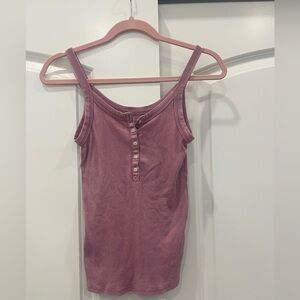 Aerie Dusty Rose Camisole with Button Accents